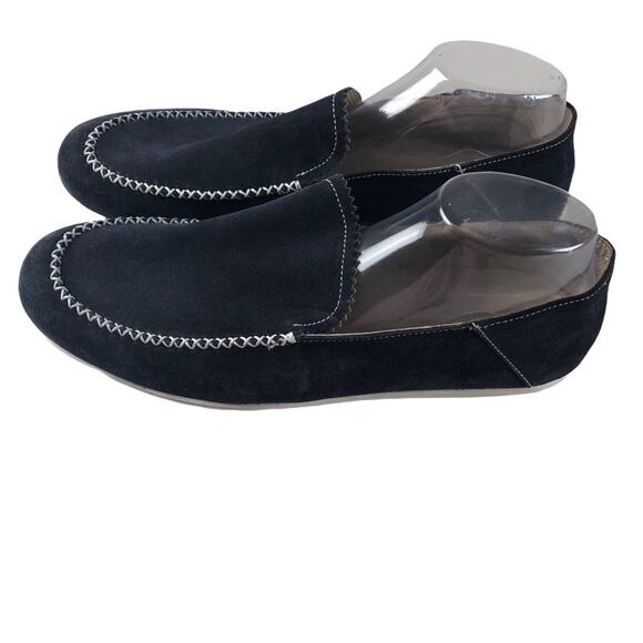 Hunter Men’s Navy Suede Driving shoes 12 - Picture 2 of 8